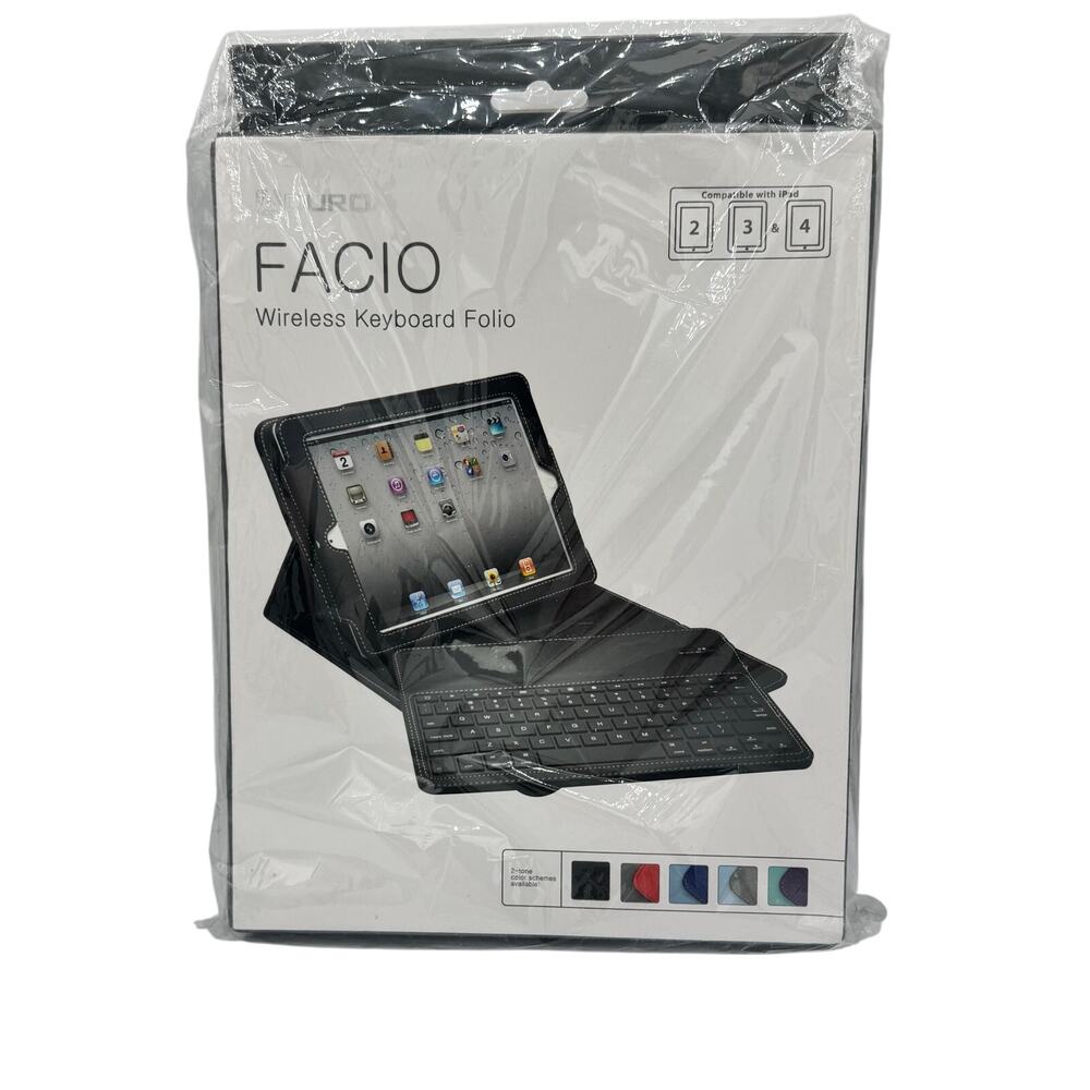 Facio Wireless iPad Keypad and Protective Cover Bluetooth in Black